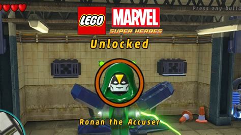 Lego Marvel Unlock Ronan The Accuser Youtube