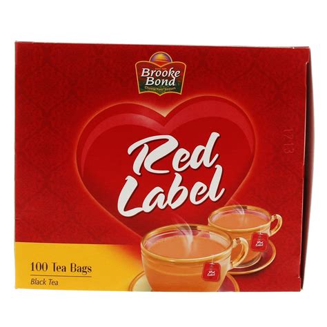 Brooke Bond Red Label Black Tea 100 Tea Bags 200Gm – MercatCo.com