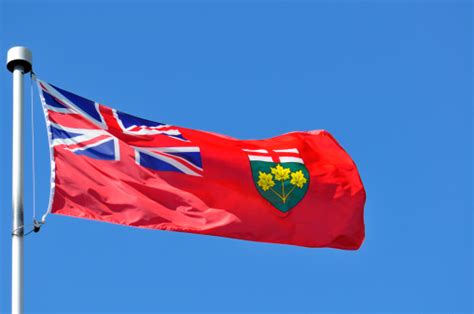 Ontario Flag Stock Photo - Download Image Now - iStock