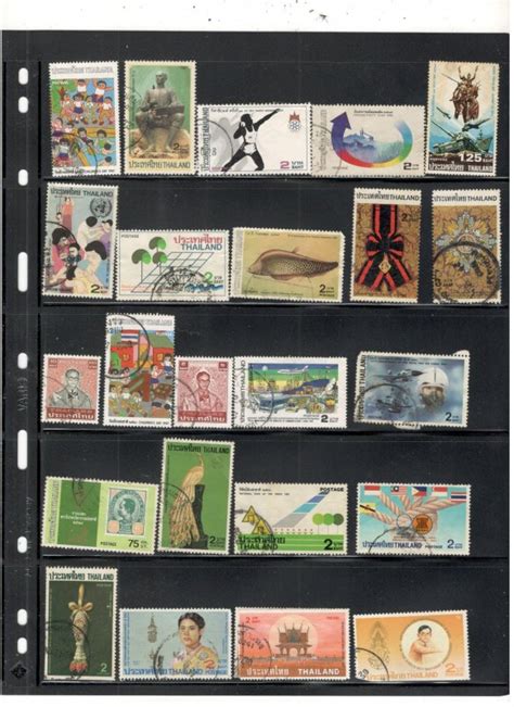 Thailand Collection On Stock Sheet Mint Used Asia Thailand Stamp