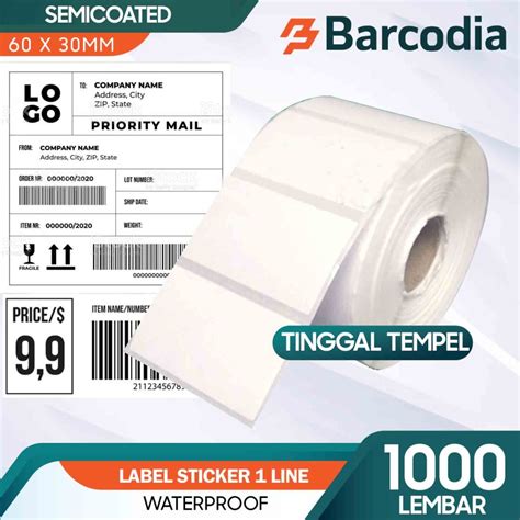 Jual Label Barcode X Line Kertas Stiker Label Semicoated