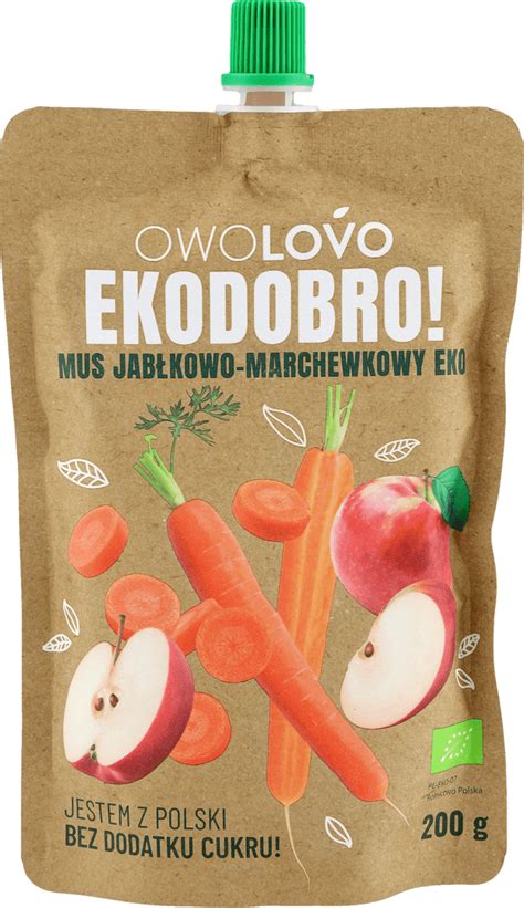 Owolovo Owolovo Mus Bio Jab Kowo Marchewkowy G G Kupuj Online