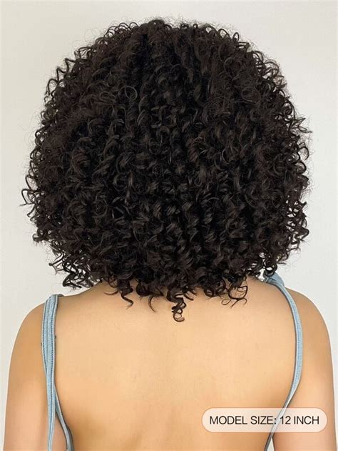 Peluca Sint Tica Afro Corto Rizado Con Tupe Moda De Mujer Shein M Xico