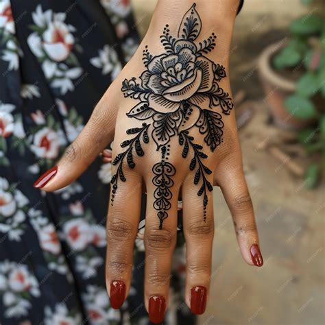 Premium Photo Henna Tattoo Mehndi Design Mehndi Hand Mockup Design