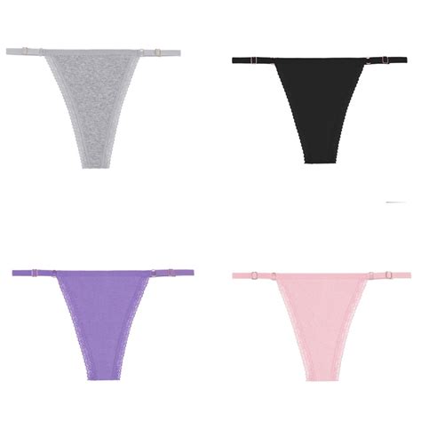 Cute Byte 4PCS Set Cotton Panties Sexy G String Women S Underwear T Back Lingerie Femme