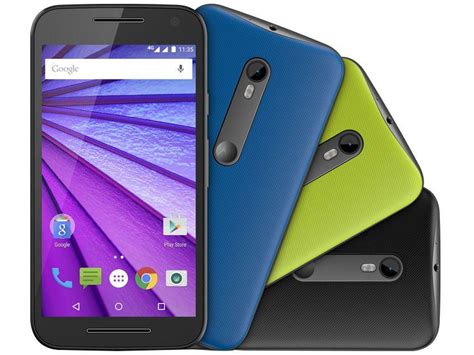 Smartphone Motorola Moto G 3ª Geração Colors HDTV 16GB Preto Dual