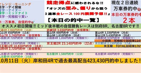 7 13🌃ミッド前半戦1r〜5r🌃別府競輪🌃名古屋競輪🌃【初日開催はオススメ😊前半戦の自信勝負レースは別府4r、名古屋5r‼️】直前だから分かる⏳』オッズの偏りや歪みから狙う3連単予想 ️