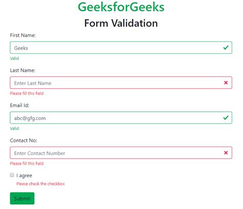 Bootstrap Forms Geeksforgeeks