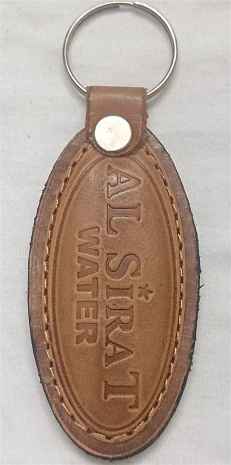 Brown Oval Leather Promotional Keychain Size 2 5 X 3 Inch At Rs 9 In