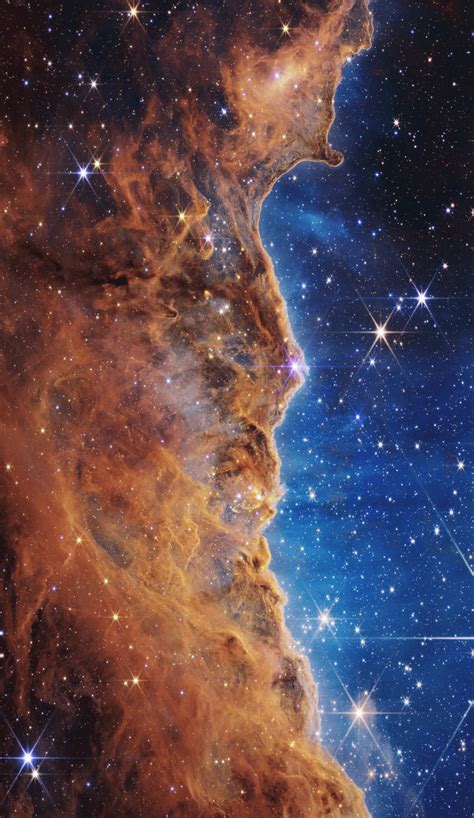 Carina Nebula Or Cosmic Cliffs Taken With The James Webb Space