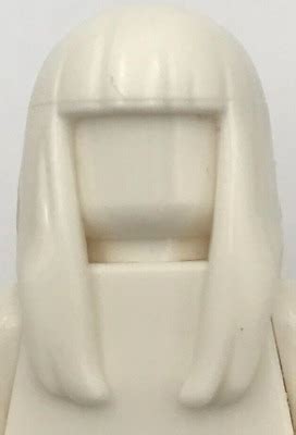 Lego New White Minifigure Hair Female Long Straight With Bangs Piece EBay