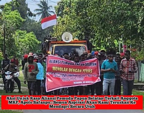 Aksi Unjuk Rasa Aliansi Pemuda Papua Selatan Terkait Anggota Mpr