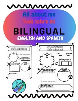 All About Me Todo Sobre Mi BILINGUAL By La Maestra Cruz TPT