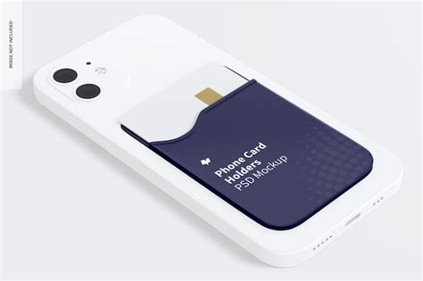 Free PSD | Phone card holder mockup