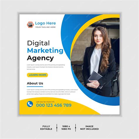 Premium Vector | Professional digital marketing agency social media