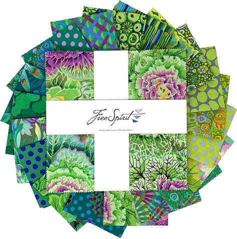 Kaffe Fassett Classics Plus Meadow Layer Cake 42 10 Fabric Squares For