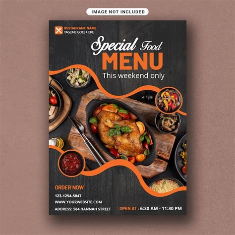 Premium Psd Restaurant Food Menu Flyer Template