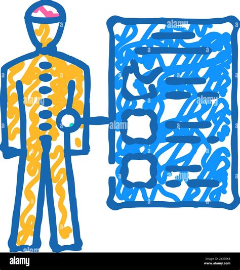 Mind Body Connection Neuroscience Neurology Icon Doodle Illustration