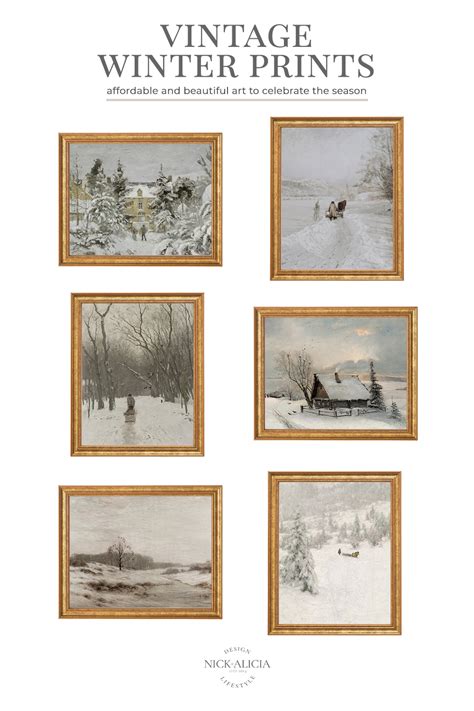 Vintage Winter Art Prints - Nick + Alicia