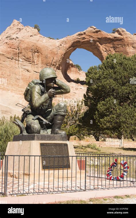 Arizona Window Rock Navajo Tribal Park Navajo Code Talker Memorial