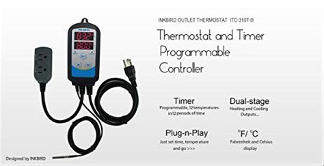 Inkbird ITC-310T-B Digital Temperature Controller 12 Different Periods ...