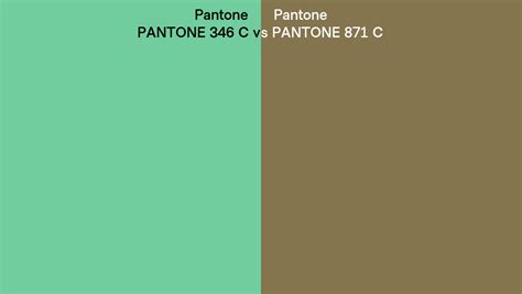 Pantone 346 C Vs Pantone 871 C Side By Side Comparison