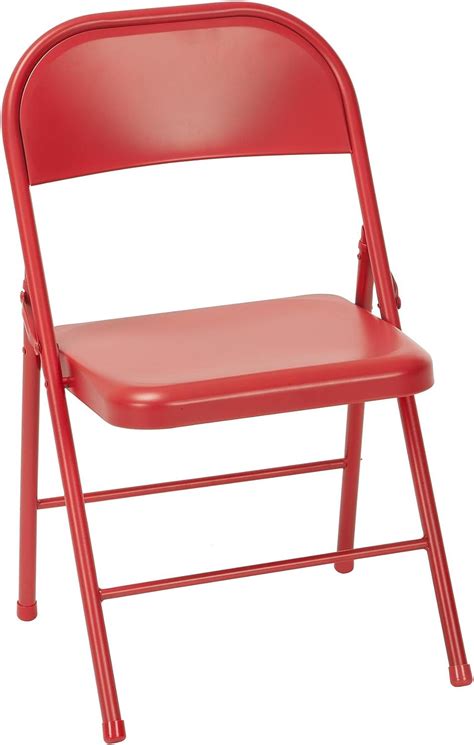 Novogratz Steel Folding Chair Red 2 Pack Uk Kitchen And Home