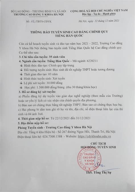 Tr Ng Cao Ng Y Khoa H N I Tuy N Sinh M Ng Nh Cao Ng Ch Nh Quy