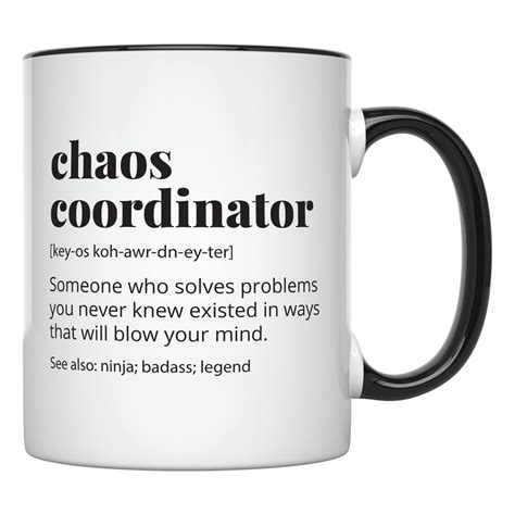 YouNique Designs Chaos Coordinator Mug Portable Coffee Mugs 11 Oz