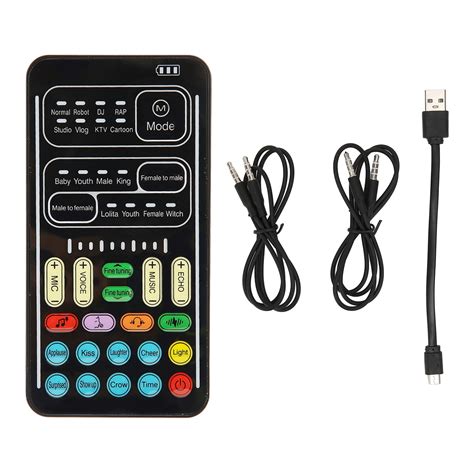 Portable Voice Changer, Handheld Microphone Sound Voice Changer Multifunctional Effects Machine ...