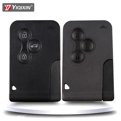 YIQIXIN 3 Button Smart Card Case Black Remote Car Key Fob Shell For