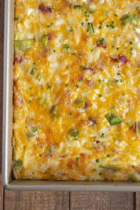 Easy Bacon Hashbrown Breakfast Casserole Dinner Then Dessert