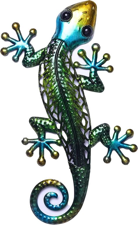 Amazon Tfro Cile Metal Gecko Wall Art 3 Pack Lizard Outdoor