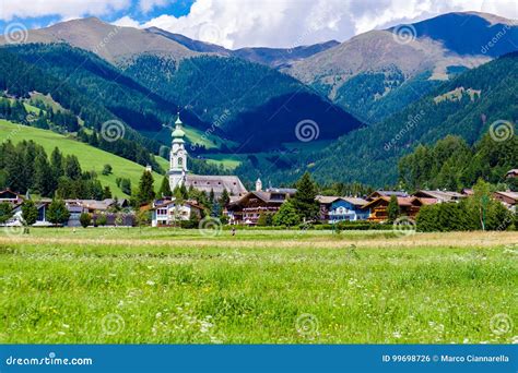 View Of Dobbiaco Little Town In The Puster Valley Italy Editorial