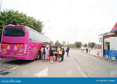 Macao Port HZMB Bridge Gold Bus Transportation Golden Buses Public