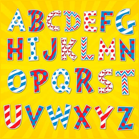 Dr Seuss Alphabet Printable Digital Letters Font Clipart Graphic | The ...