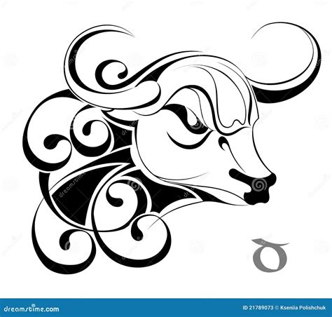 Zodiac Signs - Taurus.Tattoo Design. Stock Photos - Image: 21789073