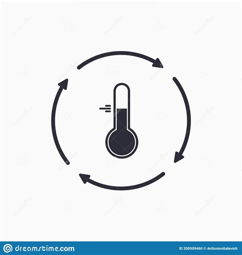 Icono De Termómetro Simple Sistema De Control Del Clima Vector