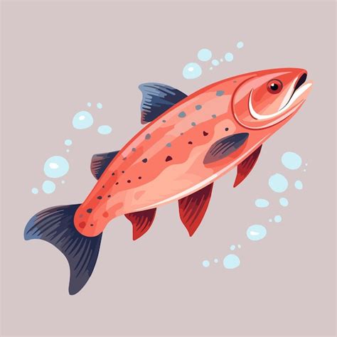 Premium Vector Cute Salmon Vector Cartoon Art Illustration Design