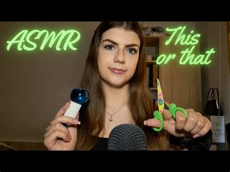 ASMR po polsku To czy to Który wyzwalacz wolisz This or that YouTube