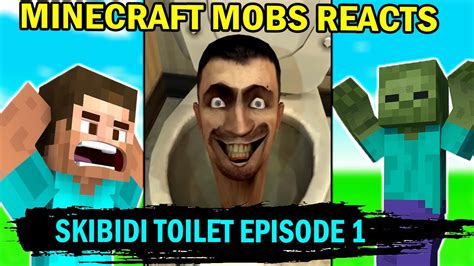 Minecraft Mobs React To Skibidi Toilet Episode Funny Minecraft