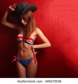 Sexy Girl England Flag Bikini Stock Photo 658636099 Shutterstock