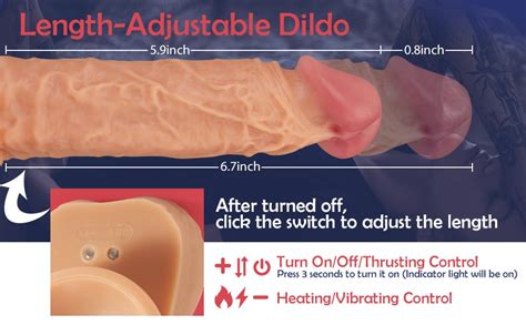 7 6Thrusting Dildo Vibrator With Heating And Remote Control