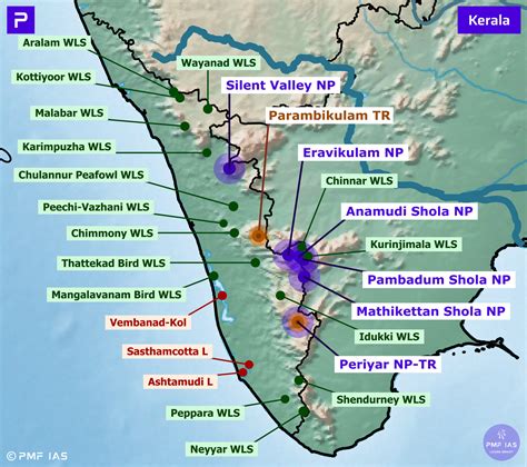 Kerala National Parks, Tiger Reserves, Wildlife Sanctuaries & Ramsar ...