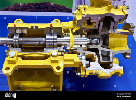 Single Stage Centrifugal Pump In Cross Section Stock Photo Alamy