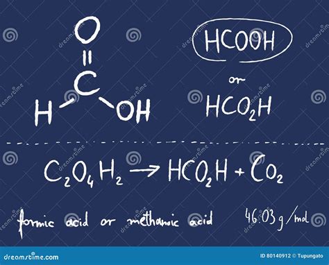 Formic Acid Chemistry Stock Vector Illustration Of Chemical 80140912