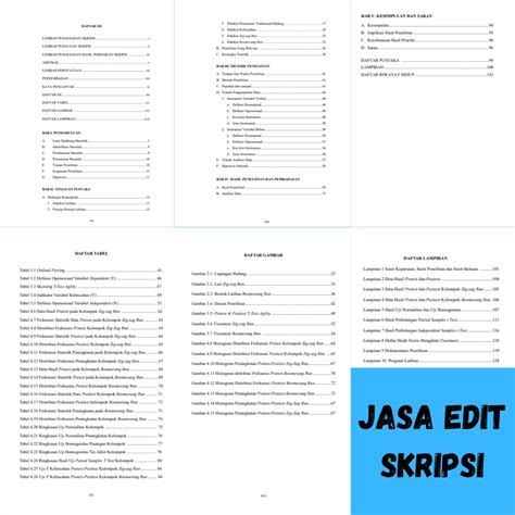 Jasa Edit And Pembuatan Daftar Isi Daftar Gambar Daftar Tabel And Daftar Lampiran