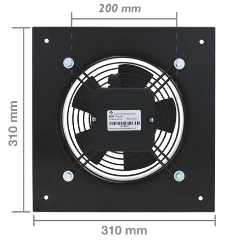 Wentylator wyciągowy ścienny 200 mm do wentylacji przemysłowej 2550 obr