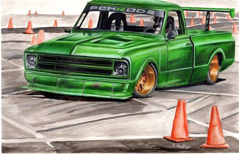 1967 Chevrolet C10 Drawing By Mickey Chaney Saatchi Art