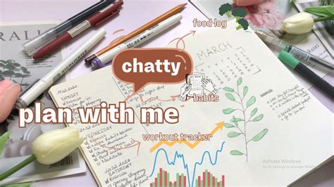 Chatty Plan With Me For March Monthly Planner Setup Youtube